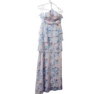 Floral tiered halter dress 4